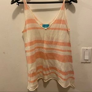 Whitley Kros pink and white sleeveless top